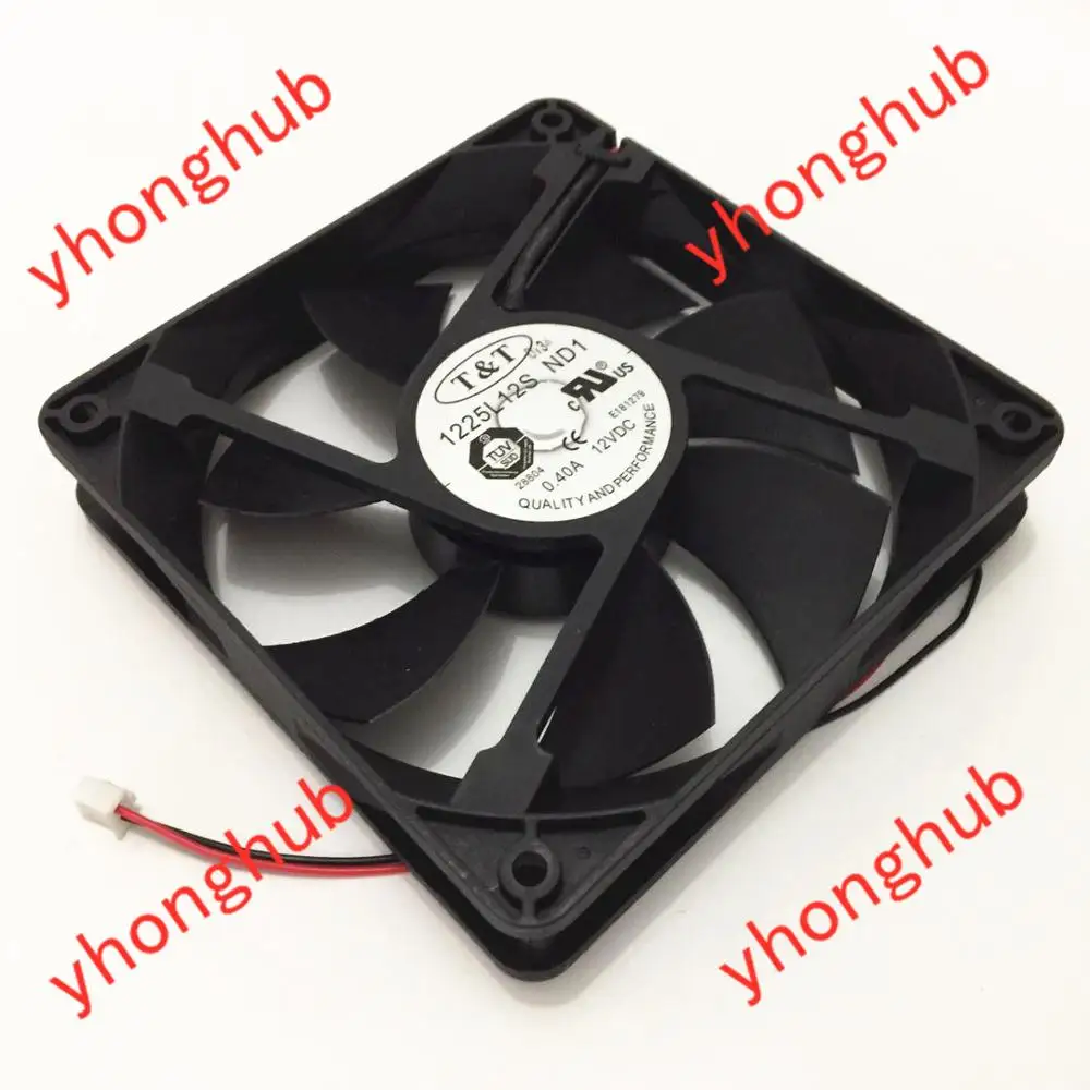 T & 1225L12S ND1 ND3 Сервер охлаждающий вентилятор DC 12V 0.40A 120x120x25 мм 2 провод|fan dc|cooling fanfan dc