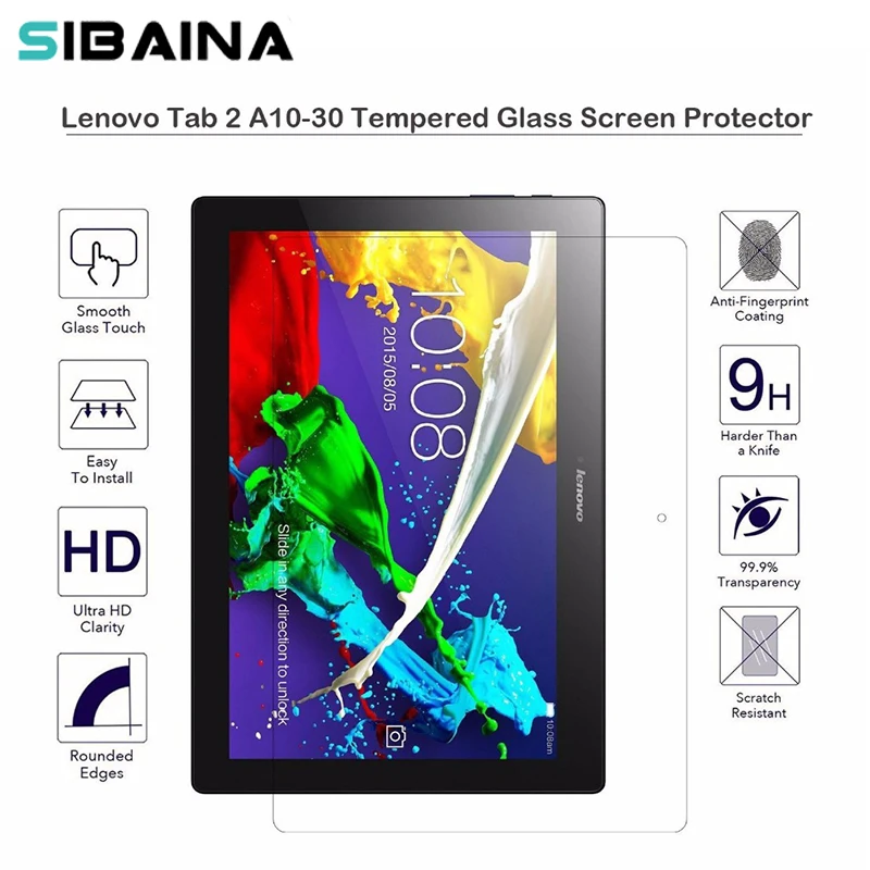9H 10," планшет закаленное стекло для lenovo tab2 a10-70 A10-70L Защита экрана для lenovo tab 2 X30F X30L закаленное стекло