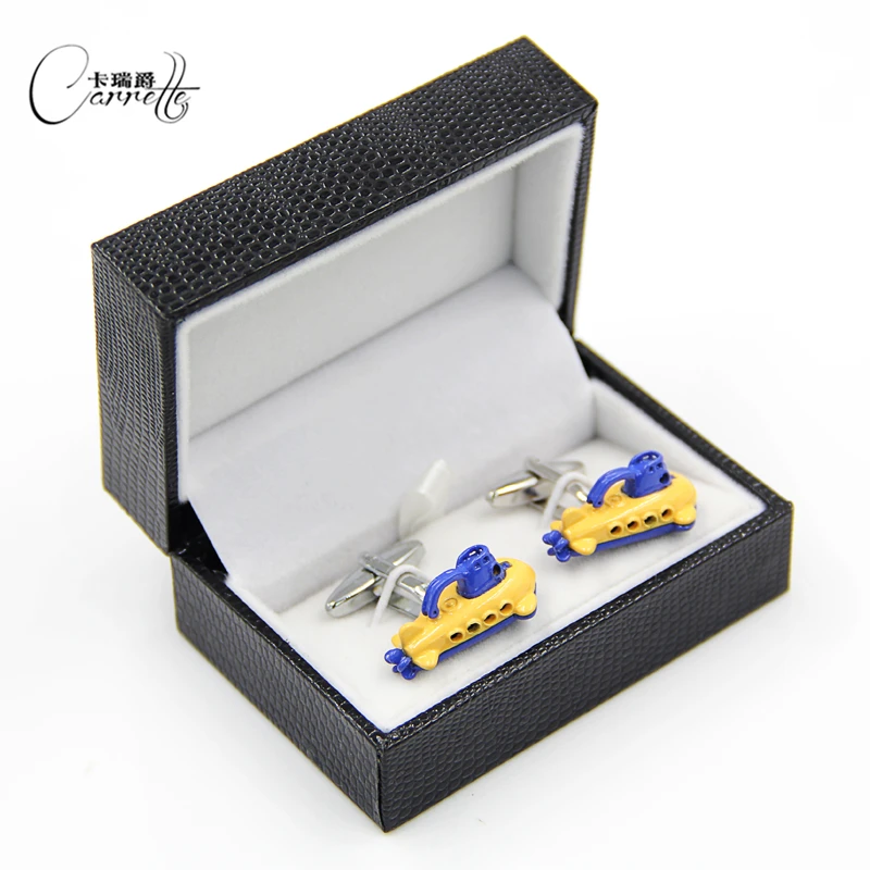 Новые запонки в стиле подводной лодки Carrette французские для рубашек с рукавами