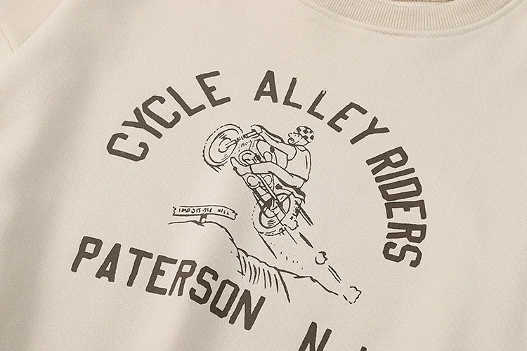 Для женщин Толстовка 2018 Осень Зима Мотоцикл цикл Rider пуловер с принтом для обувь