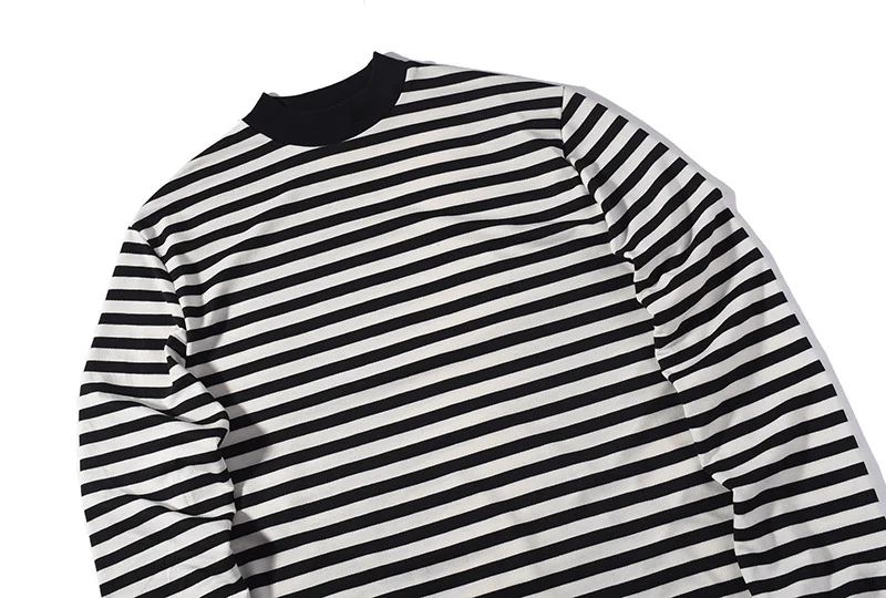 QoolXCWear уличная хип-хоп Повседневная полосатая длинная футболка с длинным рукавом и перчатками уличная Мужская футболка Camiseta футболка