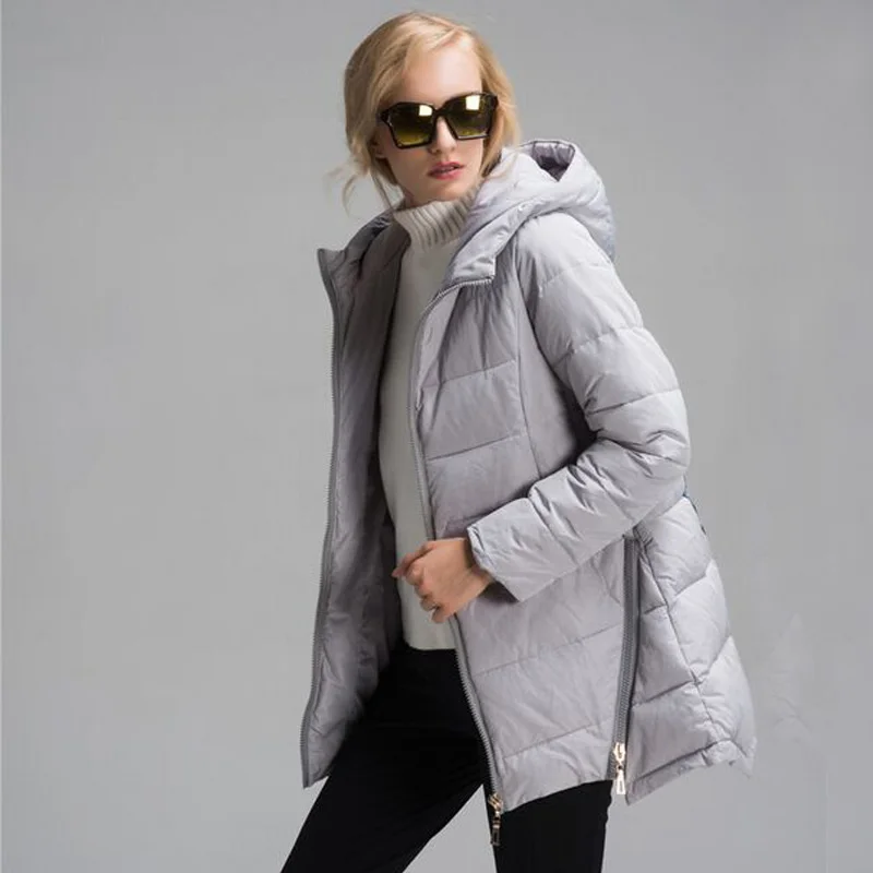 2018 зимняя куртка женская Новая модная парка Женская с капюшоном брендовая плюс