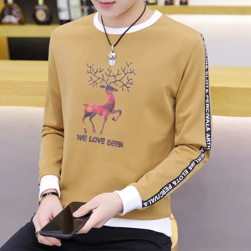 

Men's Long Sleeve T-shirt Trend in Boys'Guard Clothes in 2019 Boys' Short for Spring and Autumn Blouses Men's Clothes in Spring