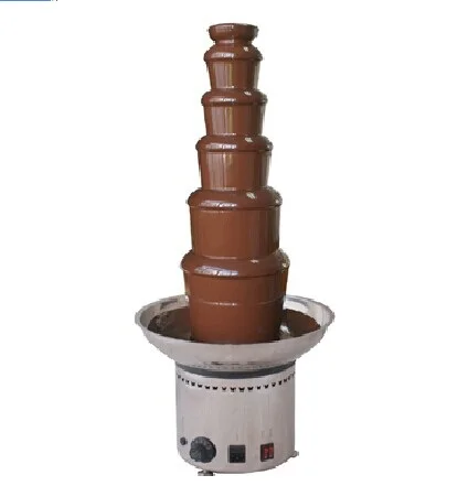 6 уровня 82 см полный нержавеющей стали коммерческий шоколадный фонтан фондю CF601