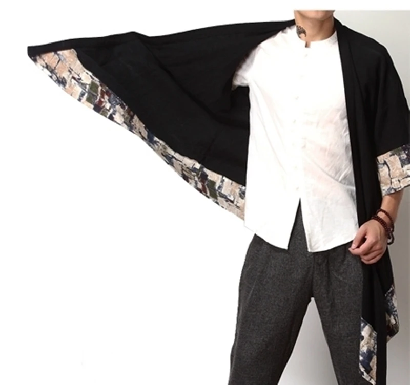 Японская уличная одежда, японское кимоно, Мужская Куртка harajuku yukata, мужская куртка-бомбер, традиционная китайская куртка для мужчин A001
