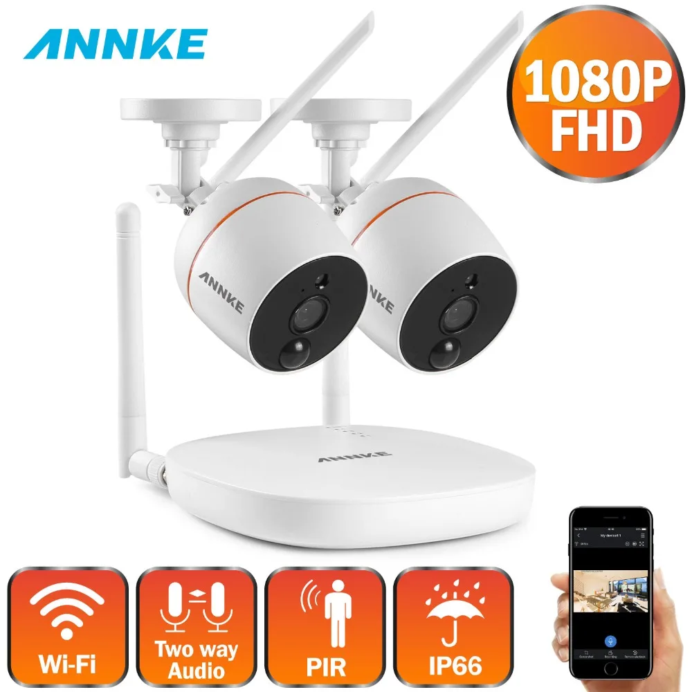 ANNKE RU распродажа 4CH 1080P Беспроводная система видеонаблюдения Wi Fi мини сетевой