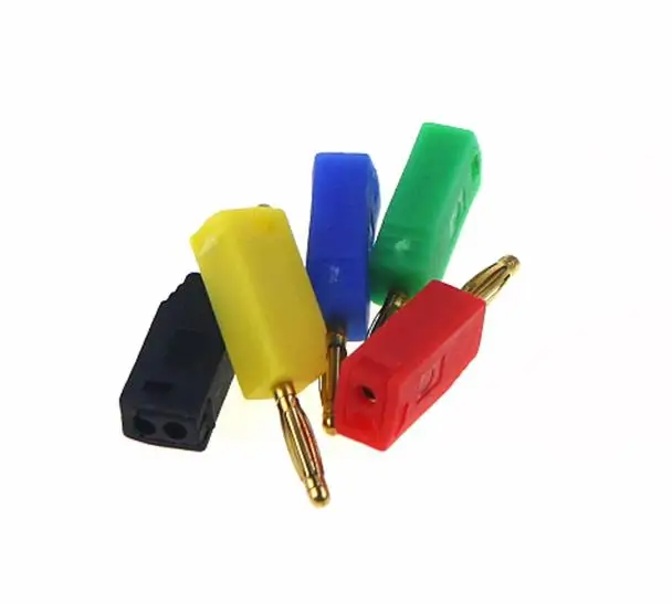 Вилка типа банан позолоченная из чистой меди 2 мм многослойная вилка-банан вилка