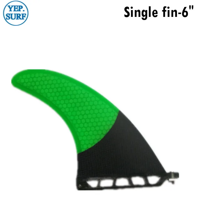Зеленый Доска для серфинга Longboard плавники 6 длина для серфинга зеленый/синий/красный/белый Киль плавник 6 длина - Цвет: Зеленый