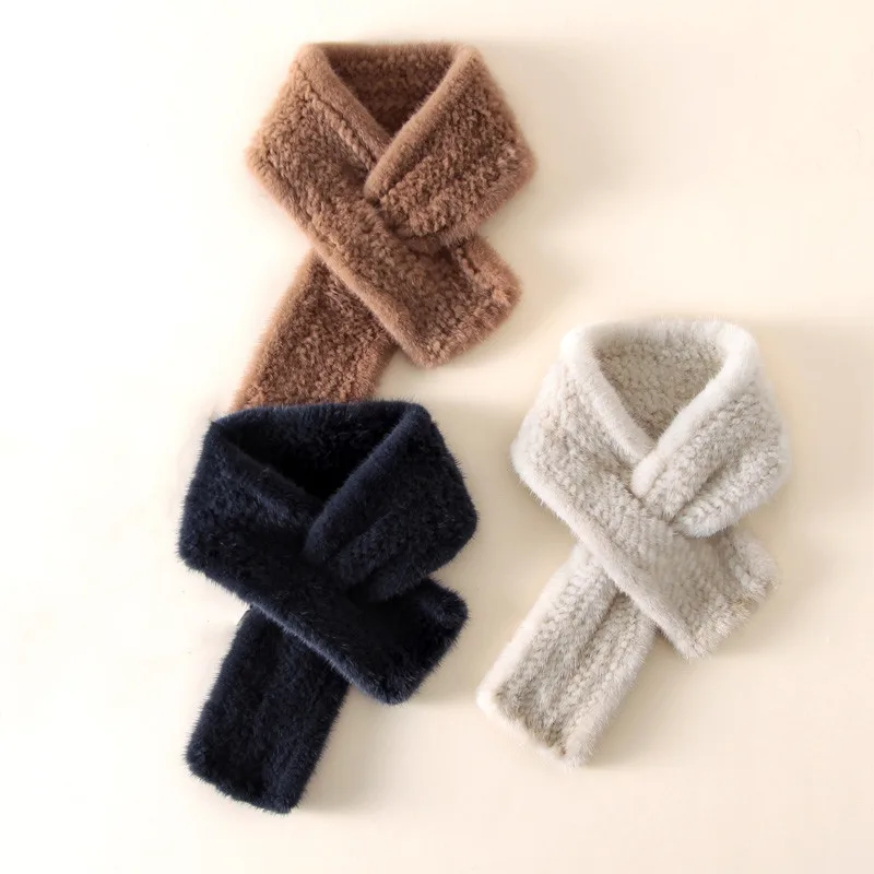 2019 Модный женский зимний мех норки тёплый платок на шею меховой воротник