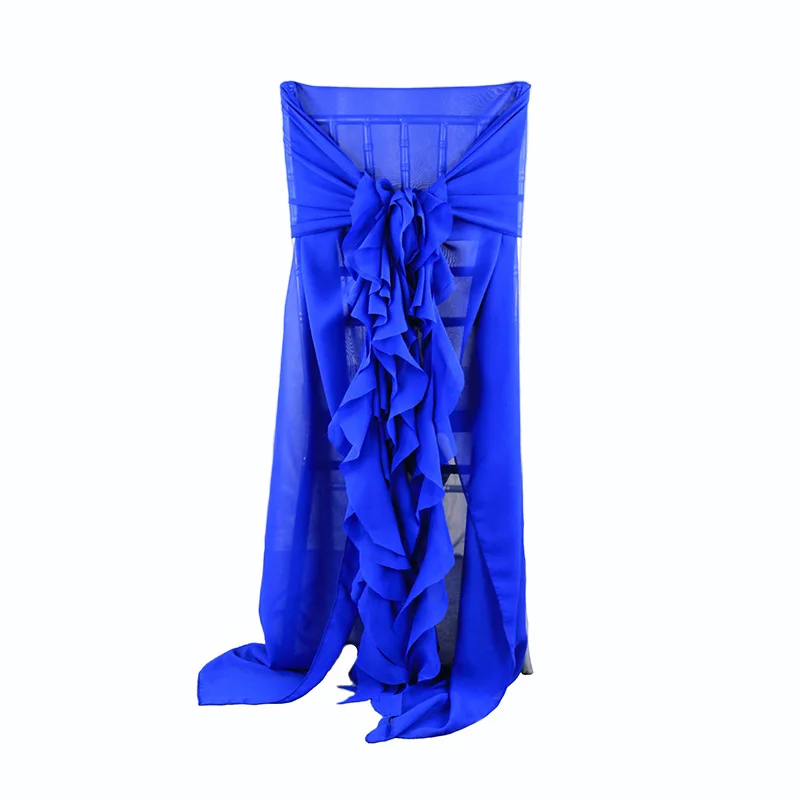 Livia Event Tex Румяна Розовый шифон крышка капюшон с ивы вьющиеся пояса для свадебной церемонии событие банкет украшения