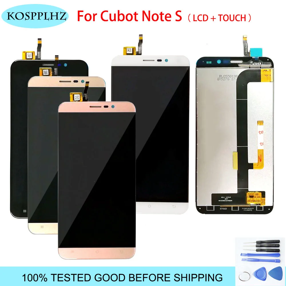 KOSPPLHZ протестированный для Cubot Note S ЖК-дисплей кодирующий преобразователь сенсорного экрана в сборе Замена Cubot Notes ЖК-экран+ Инструменты