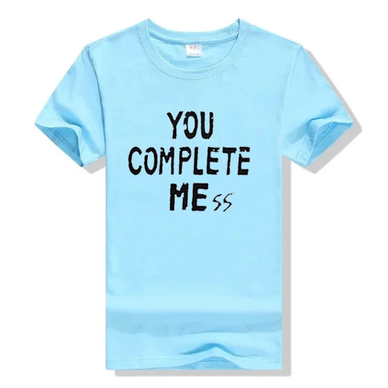 Футболка женская летняя мода 2019 Харадзюку Панк Топ вы полный беспорядок рок