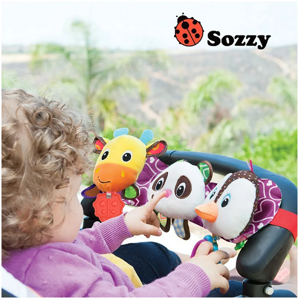 

Sozzy Musical Baby Toys Stroller Cot Bed Hanging Crib Mobile Soft Panda Deer Penguin Plush Rattle Teether Toy For Newborn Babies