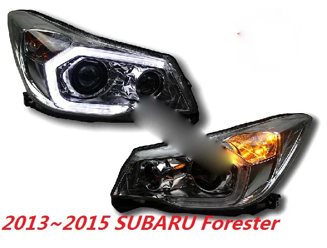 2pcs headlight 2 шт. автомобильный головной свет для фар Forester 2013~ год фара Forester Би-ксеноновые фары Противотуманные фары ангельские глаза авто - Цвет: 2pcs headlight