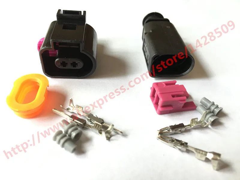 1 комплект 2 Pin 1,5 мм 1J0973802/1J0973702 Авто Датчик температуры разъем vw клапан дефляции разъем водонепроницаемый электрические провода разъемы