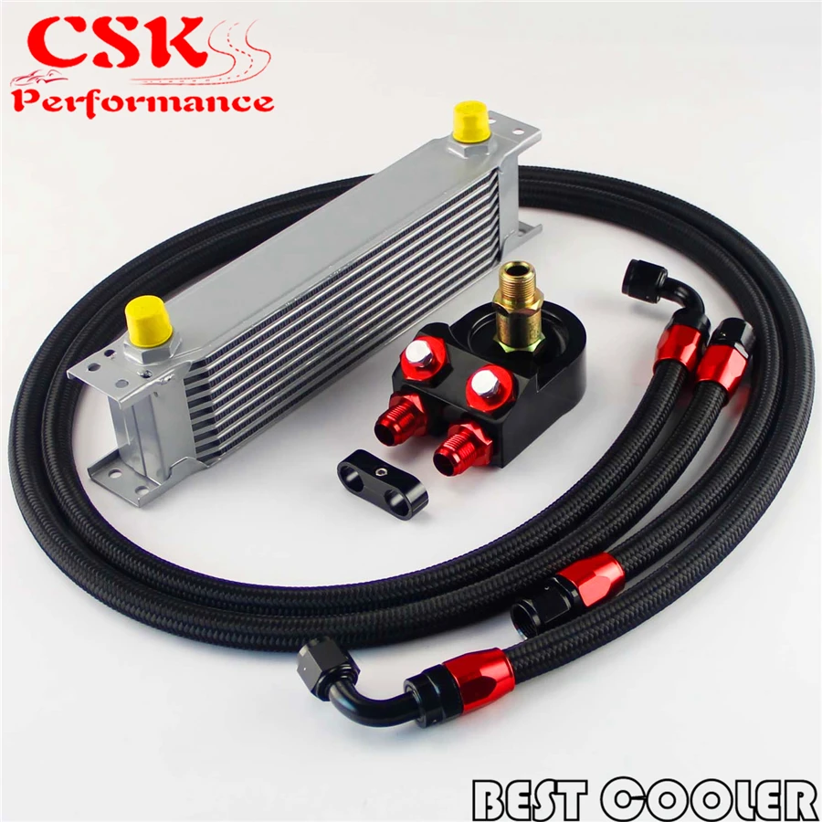 

AN-8 10 Row M20*1.5 Filter Adapter Oil Cooler Nylon Braided Oil Line Kit