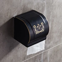 blackwhite toilet paper holder wall mounted waterproof roll paper tissue box brass bathroom accessories