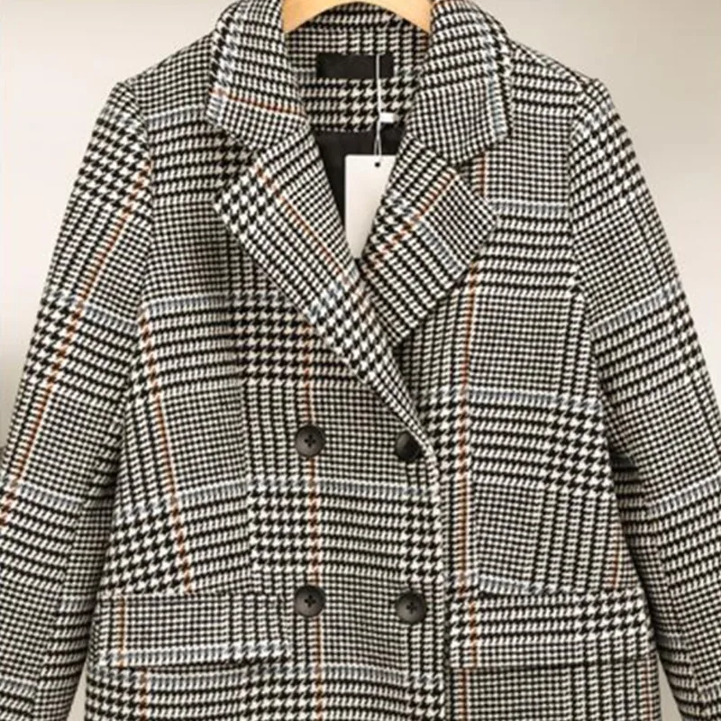 2018 осенне-зимняя одежда шерстяное пальто Свободное модное Большой размер