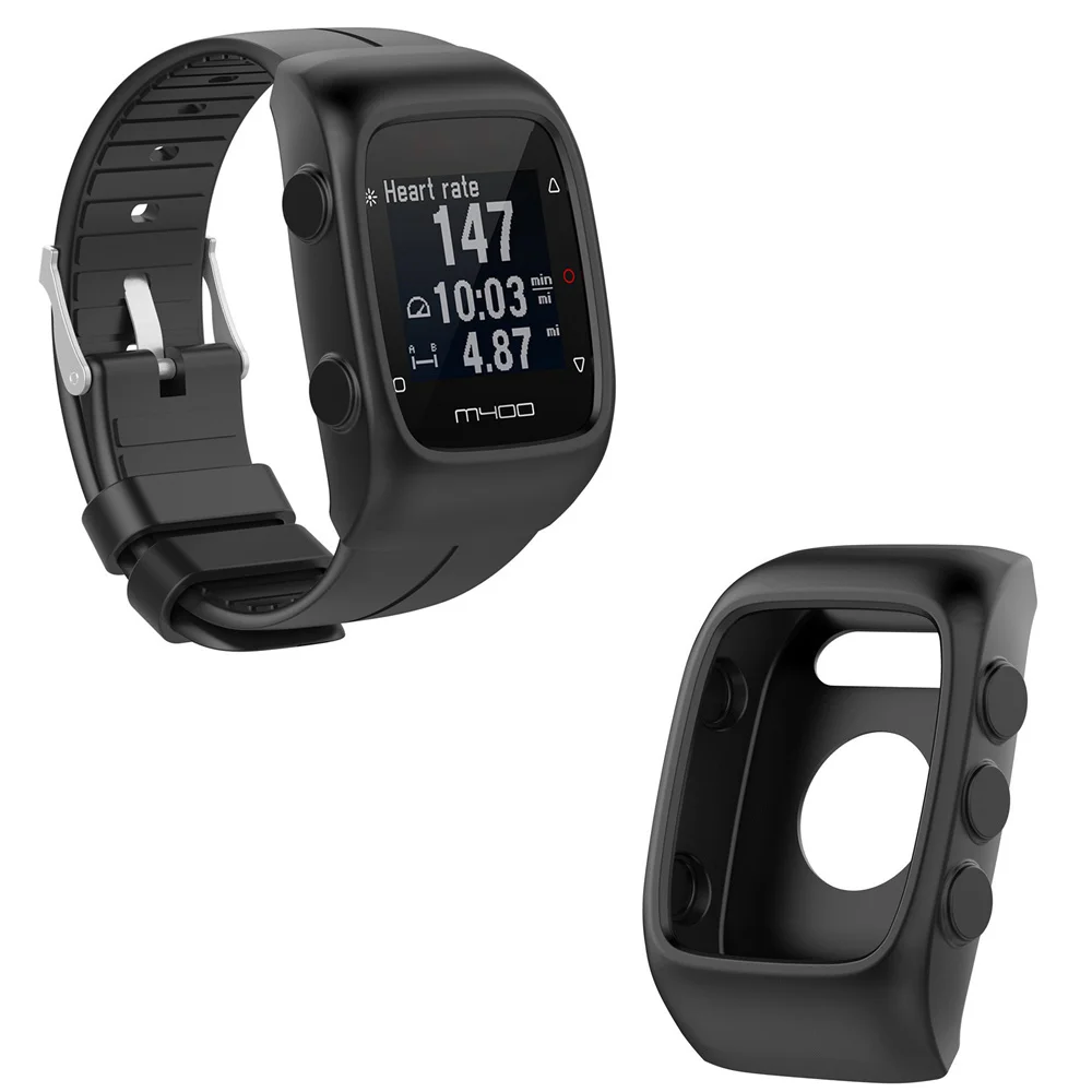 Мягкий силиконовый защитный чехол с рамкой для смарт часов POLAR M400 M430 спортивные