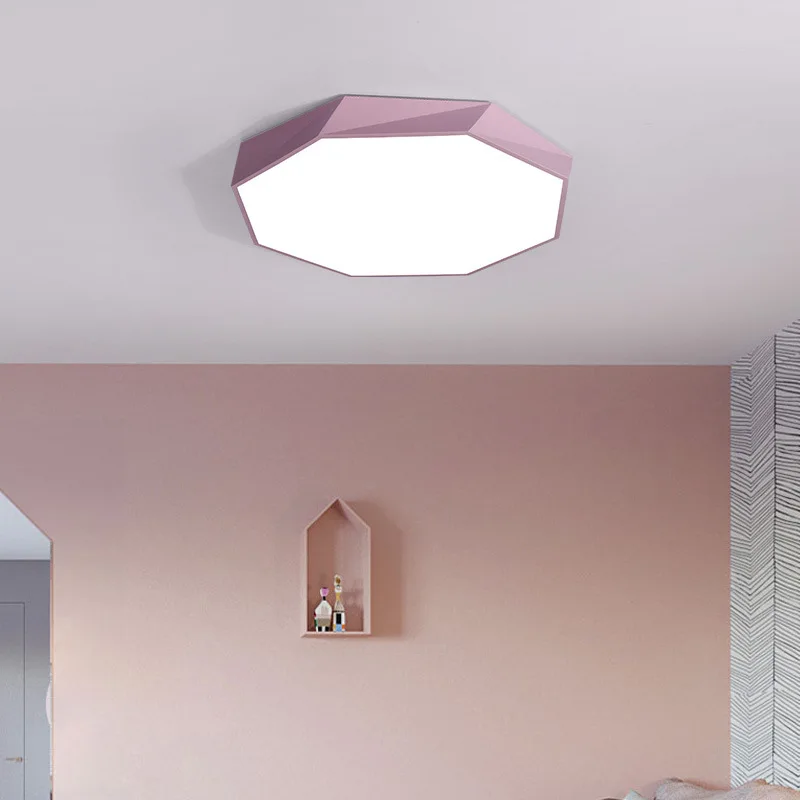 Скандинавские простые геометрические металлические светодиодные потолочные