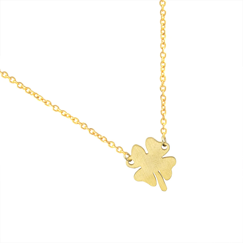 Four Leaf Clover Necklace Women Boho Jewelry Stainless Steel Irish Faith Spiritual Amulet Lucky Shamrock Pendant Collar Mom Gift|mom gift|four leaf
