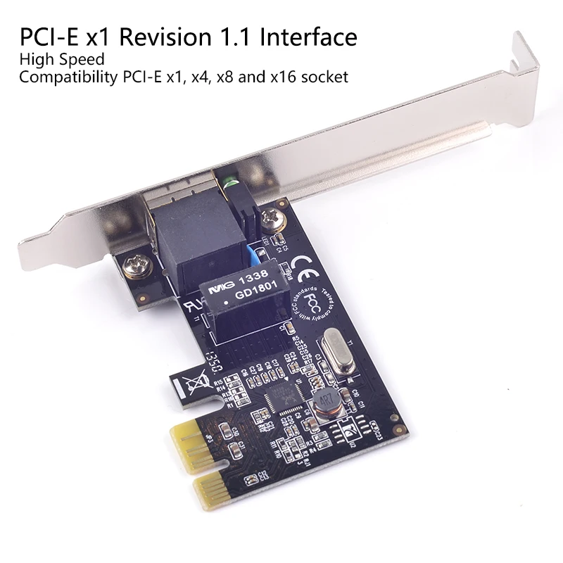 Сетевая карта RJ45 1000 Мбит/с Gigabit Ethernet PCI Express сетевая в express конвертер | Компьютеры и
