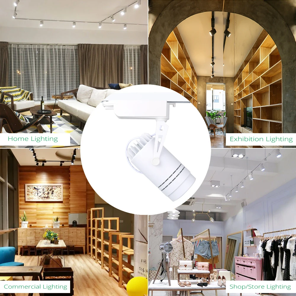 Светодиодный свет для отслеживания Dimmable 15W Spot Rail Lamp Одежда Обувной магазин