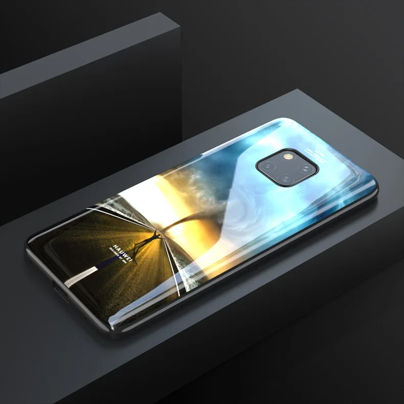Роскошный чехол GKK для huawei mate 20 pro, мягкий чехол из закаленного стекла с бесплатной пленкой для телефона mate 20 pro Coque Funda