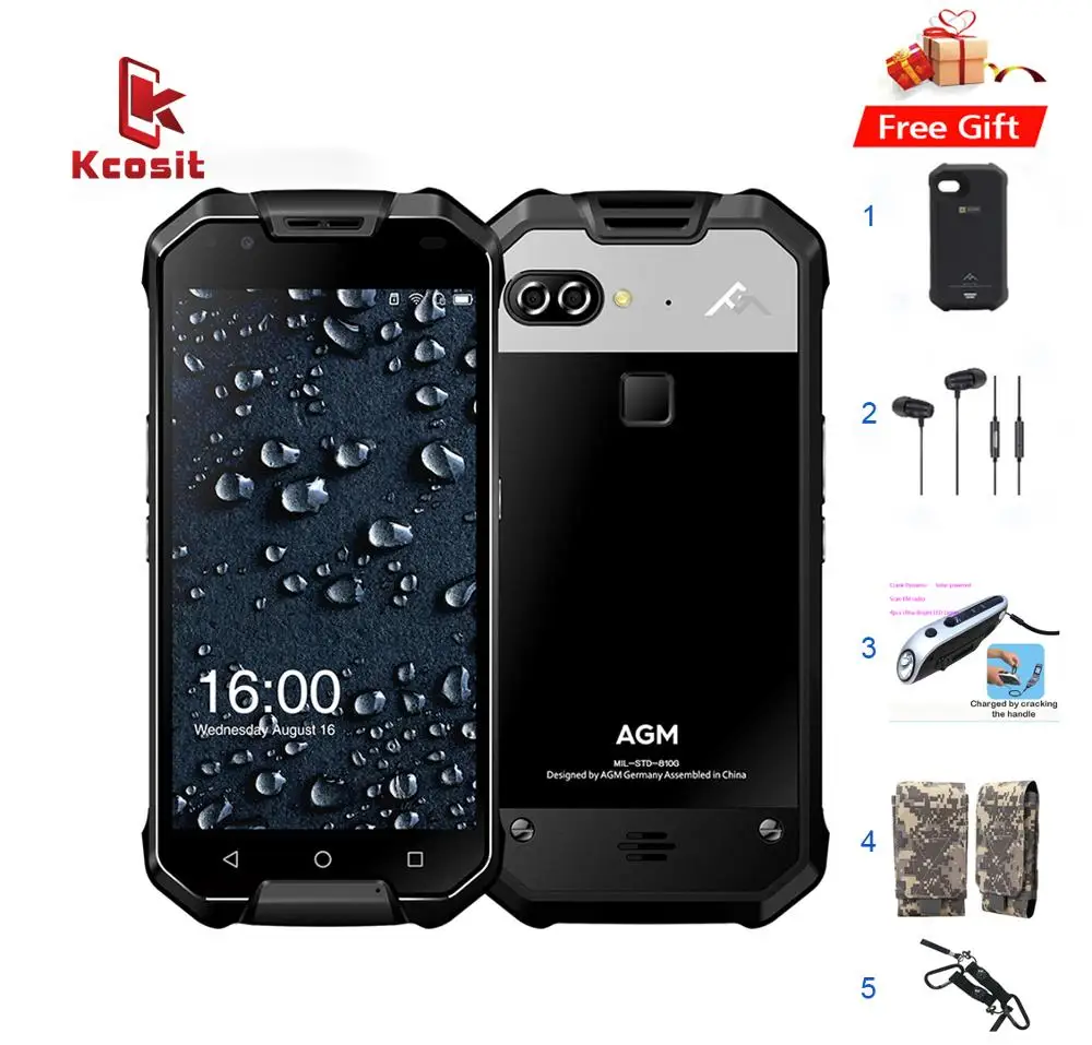 Оригинал AGM X2 IP68 прочный водонепроницаемый телефон Android 7 1 5 &quotFHD 6 Гб RAM 64 ROM MSM8976SG