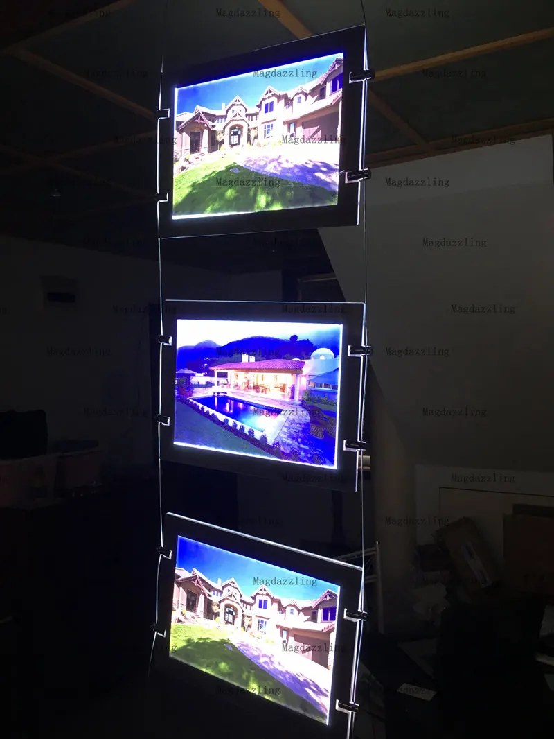 9 шт. односторонняя Магнитная тонкая акриловая рамка для постера A4 светодиодное