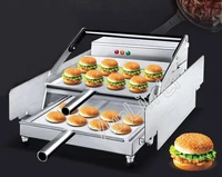 12pcs x 2 layers hamburger baking machine commercial fast heating burger maker joint equipment with non stick pan gd 212