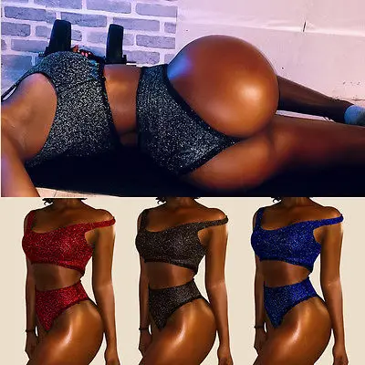 Женский купальник-бикини с эффектом пуш-ап и высокой талией | Женская одежда