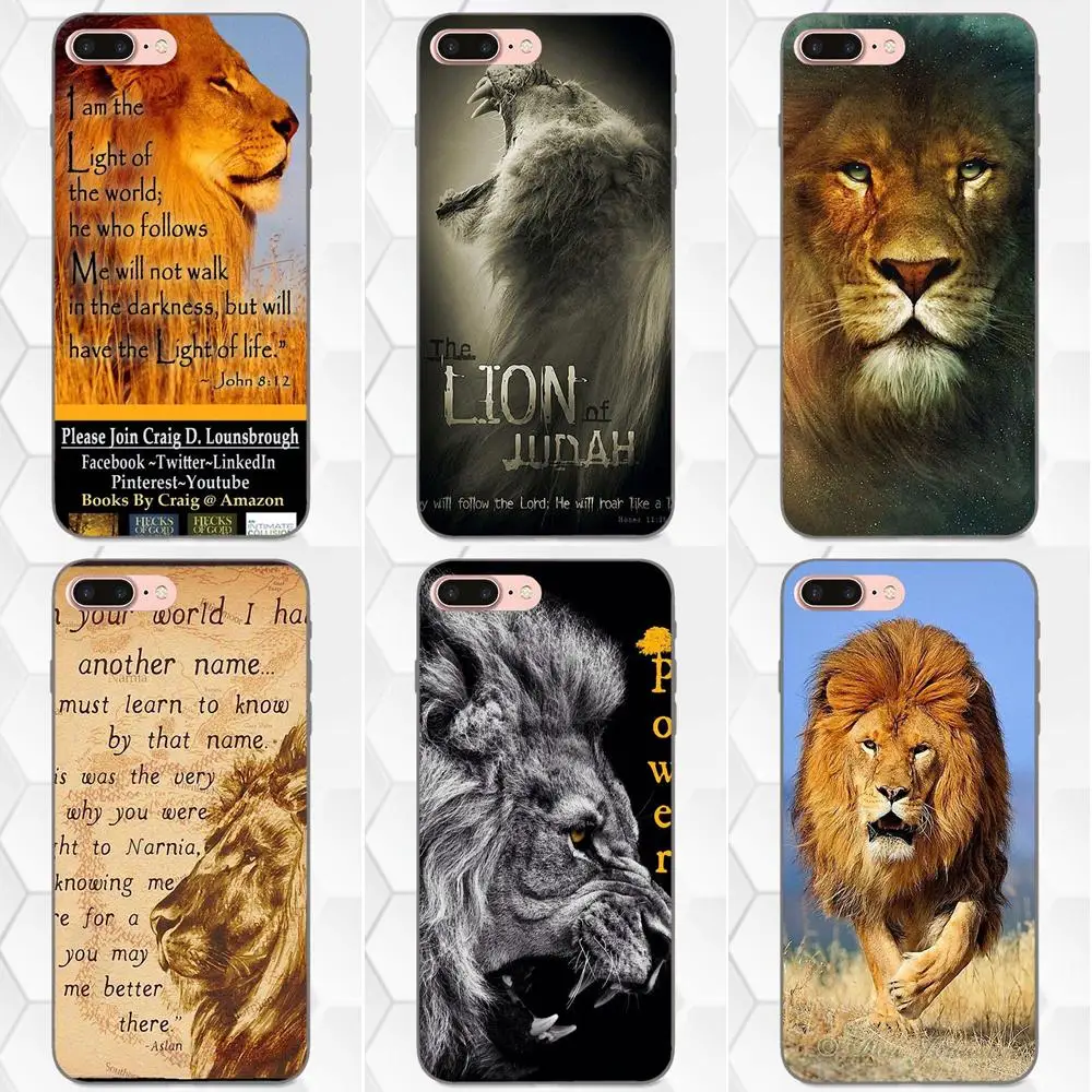 Мощный чехол с Львом для Apple iPhone 4 4S 5 5S SE 6 6S 7 8 Plus X XS Max XR мягкий силиконовый черный