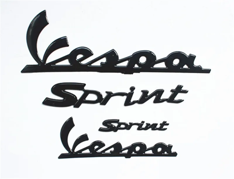 5 черных 3d наклеек для Vespa Sprint|Наклейки и стикеры| |
