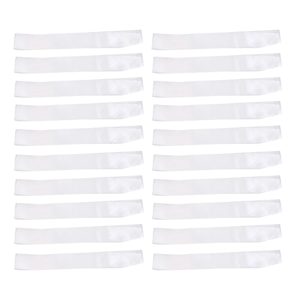 

20 Pieces Blank Plain Satin Sash Hen Night Party Birthday Baby Shower DIY Sash