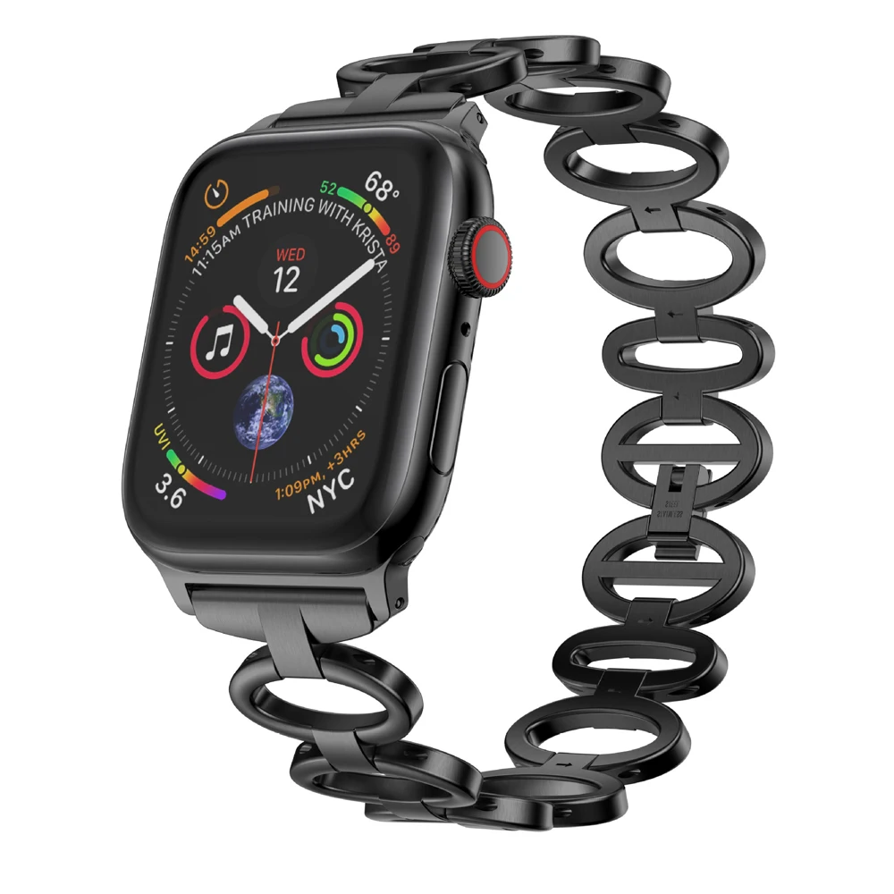 Женский роскошный ремешок из розового золота подходит для Apple 1 2 3 4 часов watch