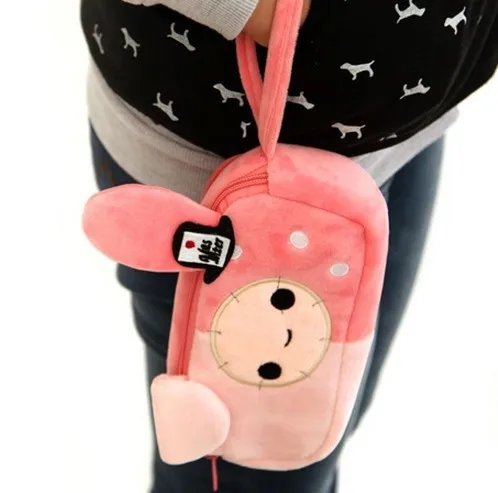 Новый милые животные мягкий плюш карандашом китти тоторо карты чехол карандаши