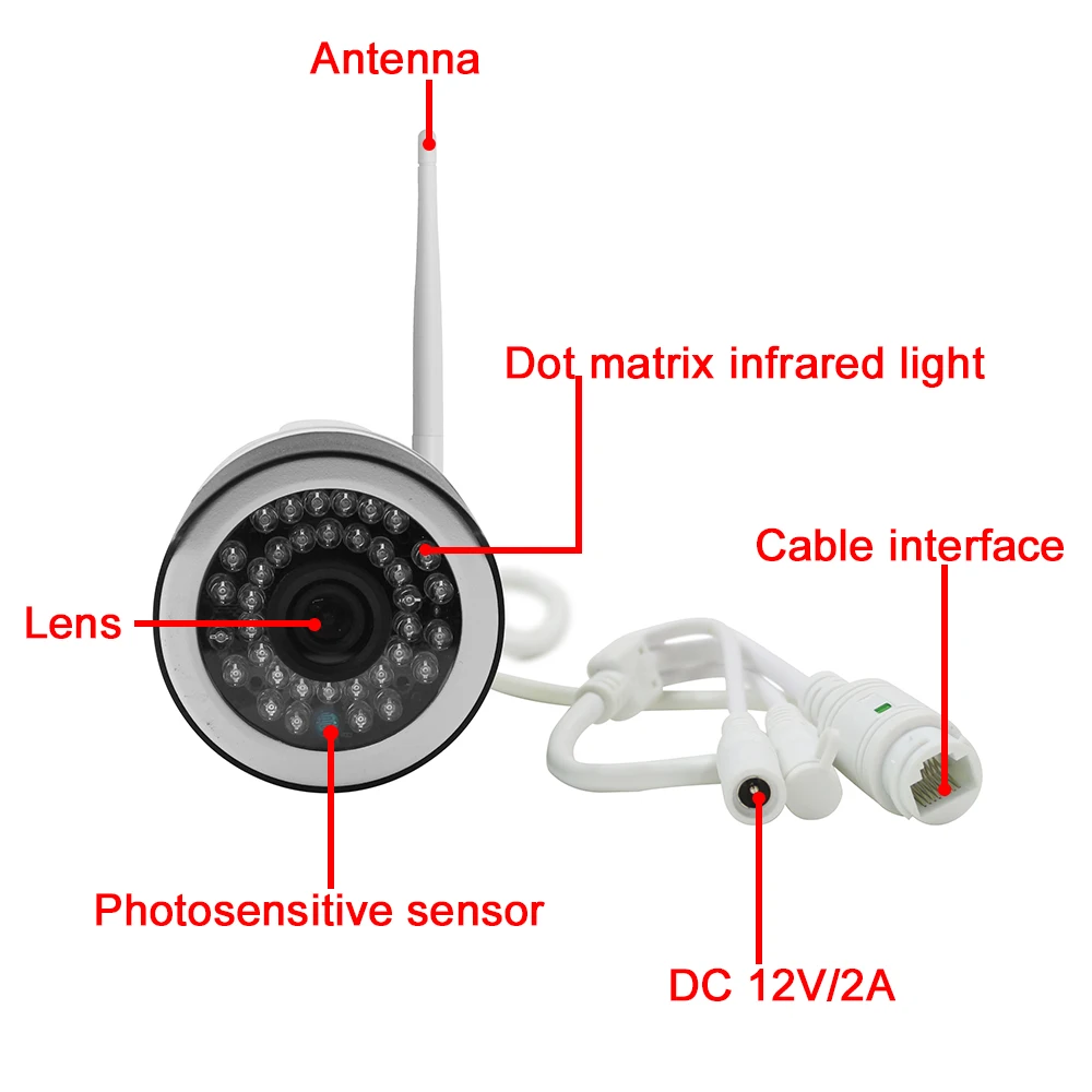Беспроводная ip камера DAYTECH WiFi безопасности HD 720 P/1080 P водонепроницаемый наружный