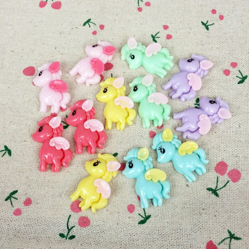 20 шт. смешанные цвета плоская задняя часть Kawaii плоское украшение из смолы кабошон