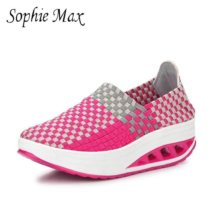 Софи Макс 2016 весна лето новые женские туфли дышащие слипоны легкий вес 4 цвета
