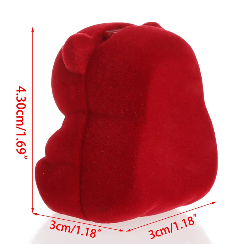 Мини милый медведь ювелирные изделия подарочные коробки для колец и небольших