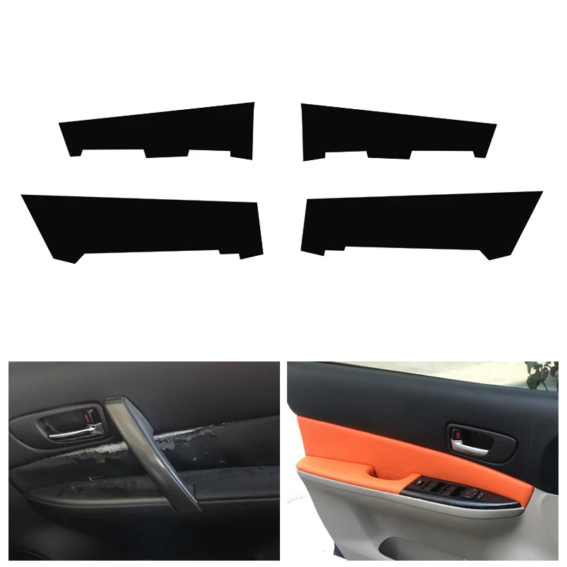 

4PCS Car Interior Microfiber Leather Door Panel Cover Protective Trim For Mazda 6 2006 2007 2008