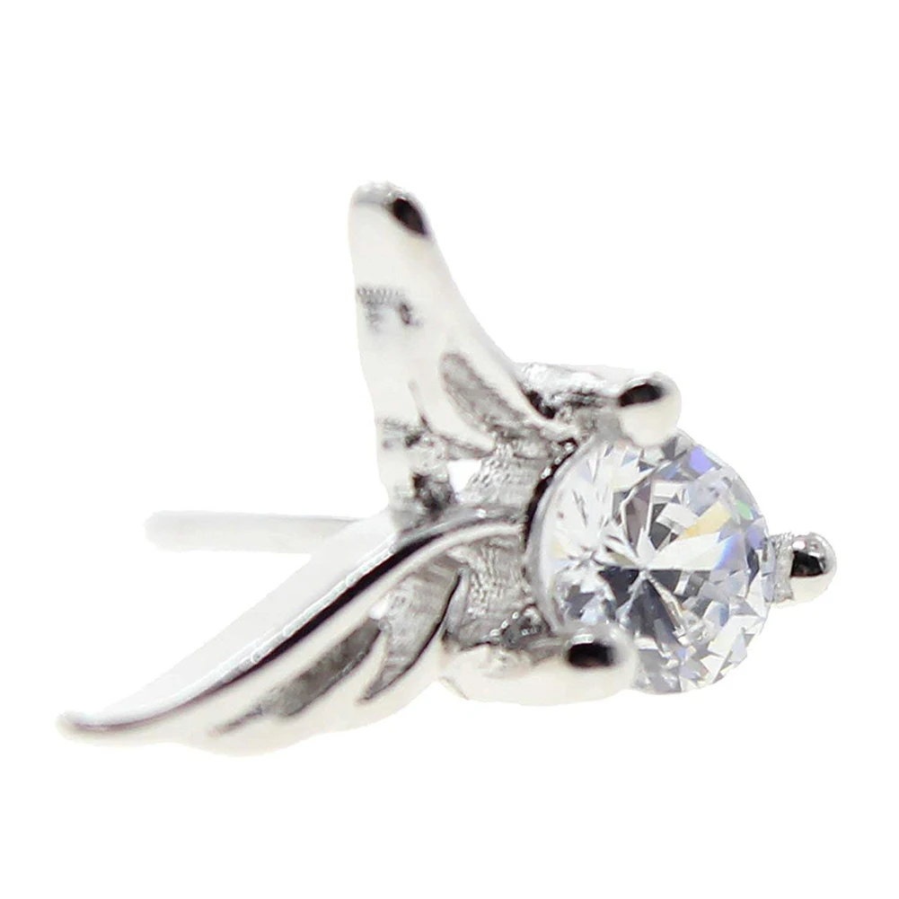 1 Pair Fancy Zircon Angel Wings Shape Earrings Shining Pierced Ear Studs Elegant Jewelry For Women Girls | Украшения и аксессуары