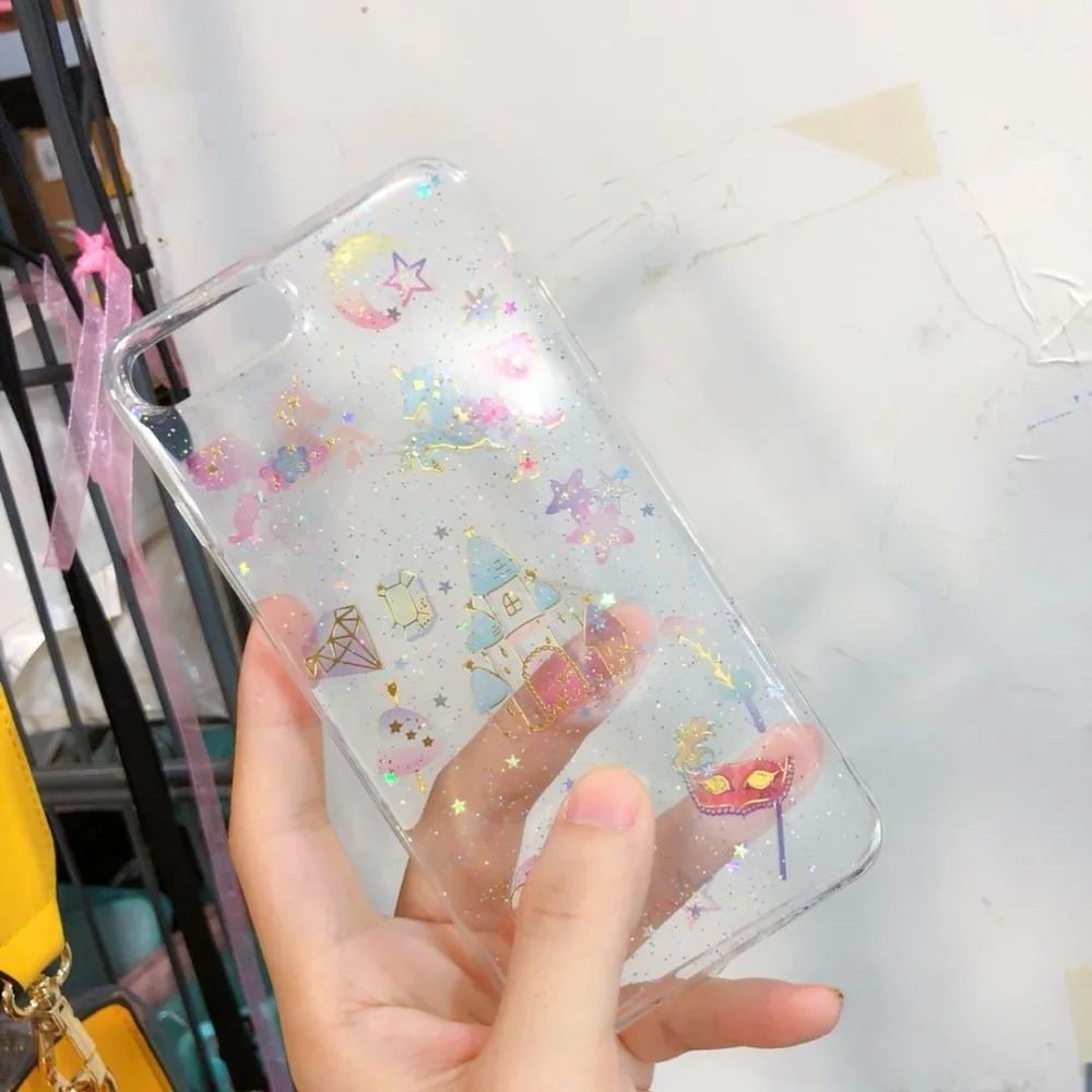 Модный чехол Fantasy замок для iphone X эпоксидный пони прозрачный мягкий 8 7 6 6s Plus |