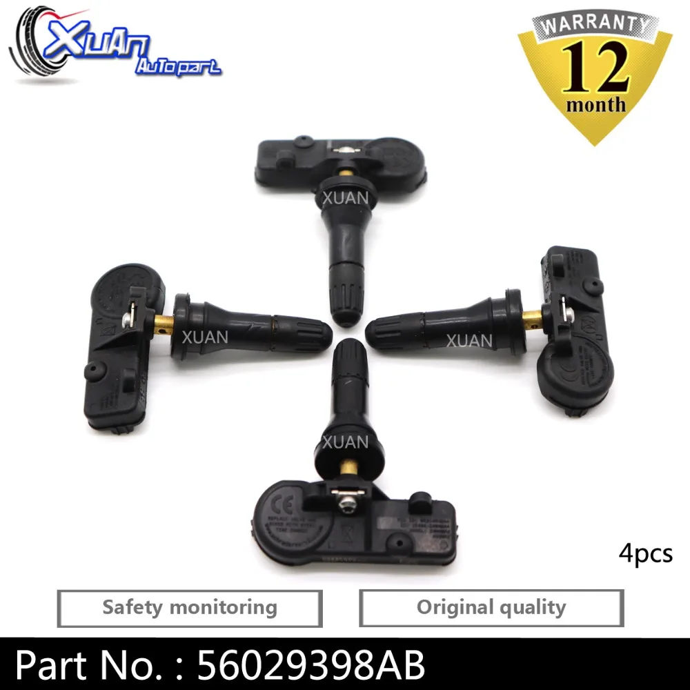 XUAN 4 шт. датчик давления в шинах TPMS 56029398AB для FIAT 500 JEEP GRAND CHEROKEE WRANGLER VOLKSWAGEN ROU TAN 2011