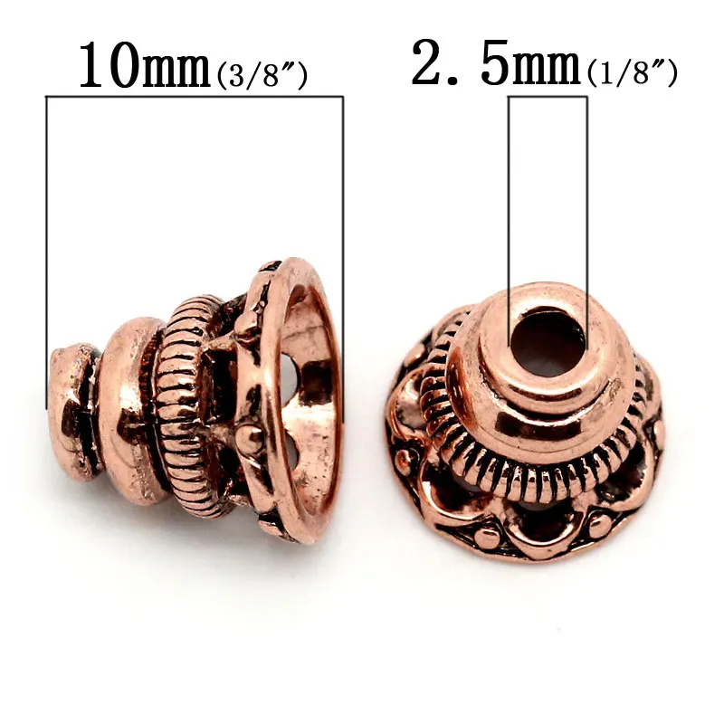10 шт. Концевики для бижутерии Х9 мм|metal bead caps|end caps for jewelrybead |