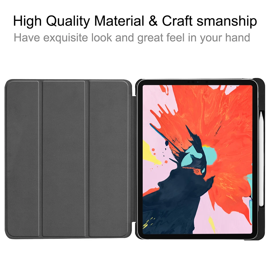 MTT для iPad Pro 12,9 дюйма Чехол тонкий из искусственной кожи флип стенд Умный чехол мультфильм планшет для надписей чехол с карандашом