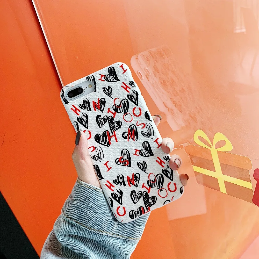 Модный чехол для телефона из ТПУ с сердечками iPhone X XS XSMax XR s 6 S 7 8 Plus мягкий