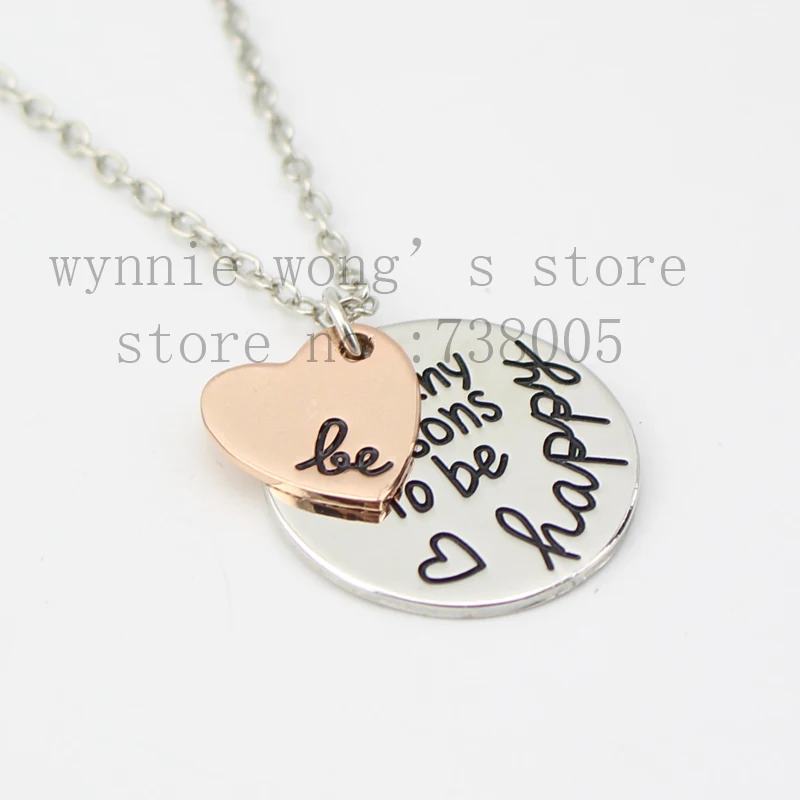 2015 новое вдохновляющее &quotтак много причин быть счастливым&quot B кулон ожерелье