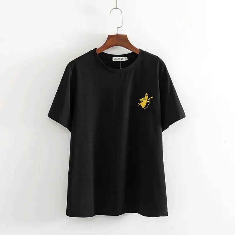 Плюс Размеры Повседневное 2019 летние футболки женская одежда модные Свободные